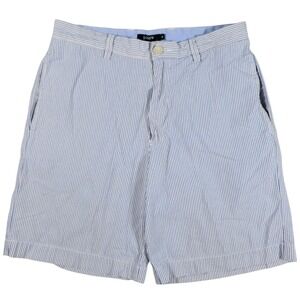 J.Crew Seersucker Shorts Mens 30 Blue White Striped Cotton Preppy Summer 63971